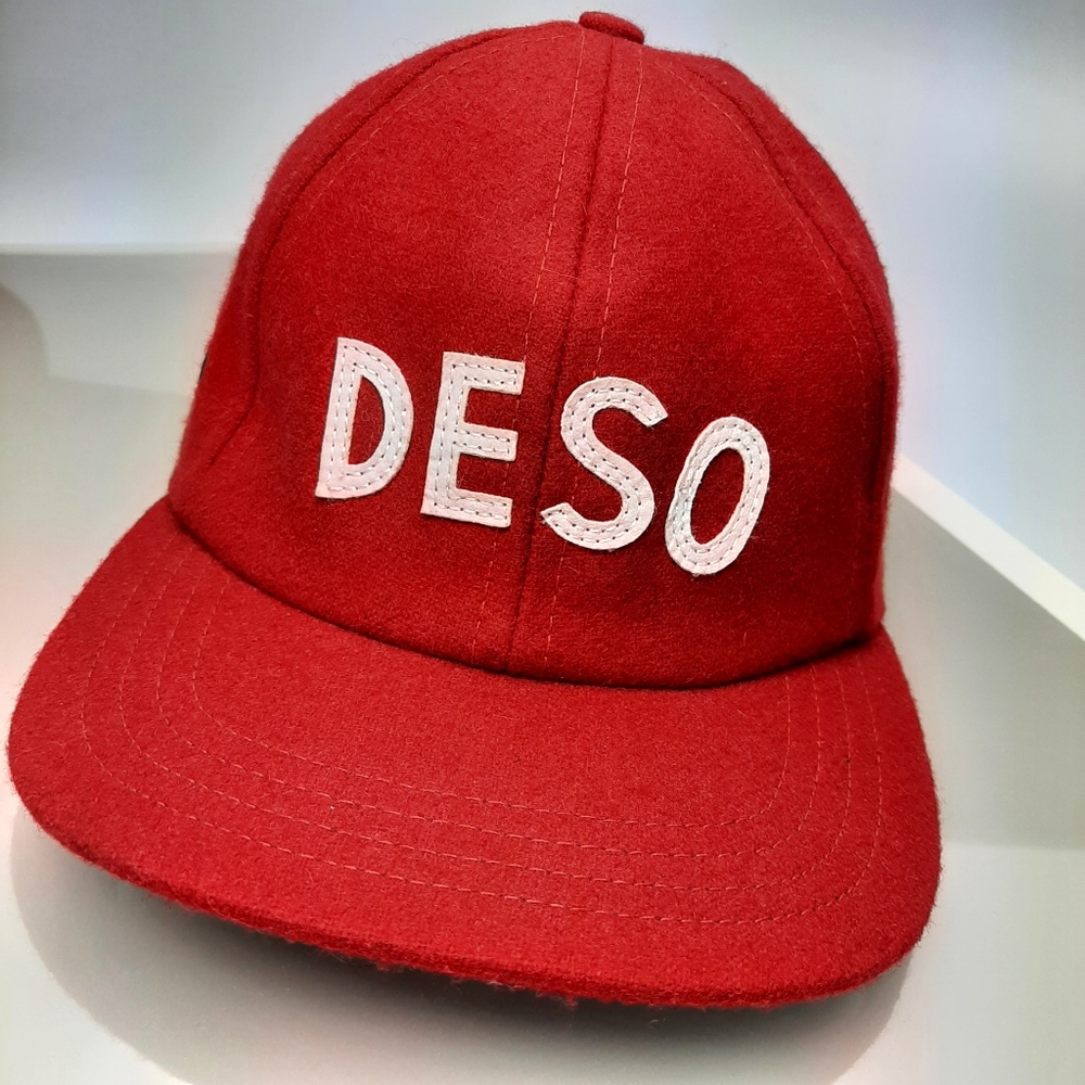 Deso Supply Co USA Adjustable Leather Strap Breathable Red & White Men's